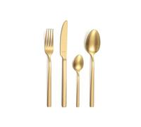 AMEFA - Ménagère 24 couverts de table pour 6 personnes - Square - Acier inoxydable 18/0, Finition PVD (Physical vapor deposition) - Champagne