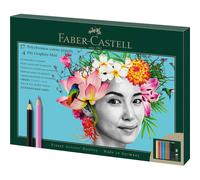 Coffret - 17 crayons de couleur + 4 crayons graphite - Faber-Castell - Polychrom