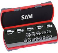 COFFRET 18 DOUILLES 1/2' 12 PANS EN POUCES SAM OUTILLAGE - 75SP18A