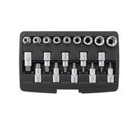 COFFRET 19 EMBOUTS ET DOUILLES TORX MALE T20 A T70 FEMELLE E10 A E24