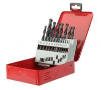 Coffret 19 forets métaux - DIAGER - HSS standard angle 118° Diam.1 à 10 mm par 0,5 mm