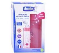 Dodie Biberons Anti-colique +6 mois Rose 2 x 330 ml
