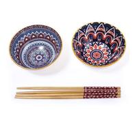 COFFRET 2 BOLS et BAGUETTES - DESIGN ETHNIQUE - Tradition Asiatique