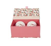 The Concept Factory, BO5607, Coffret de 2 Bougies parfumées élégantes en Verre, Ambiance chaleureuse et apaisante, pour Maman, Dimensions 8x7x7 cm, Couleurs Rose et Blanc