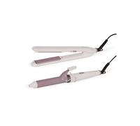 Coffret 2-en-1 DOS215 lisseur céramique 200°C, violet, 1,85 m
