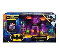 Coffret 2 figurines exclusives 10 cm et armure technologique : batman et jocker - set dc et 1 carte tigre - super heros - jouet