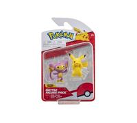 Coffret 2 Figurines Pokemon Pikachu Et Capumain - Figurine De Combat - pour Pokemon Jaune et Mauve - Set Jouet