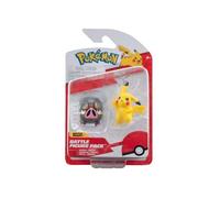Coffret 2 Figurines Pokemon Pikachu Et Gourmelet - Figurine De Combat Battle Figure - Set Jouet Garcon + 1 Carte Animaux