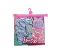 Coffret 2 Habits Barbie : Jupe Rose + Top - Robe Violette + Serre Tète - Tenue De Ville - Vêtement Poupée