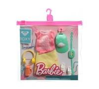 Coffret 2 Habits pour Barbie : Jupe Jaune et Top Rose + Casquette + Accessoires - Set Tenue eté avec Carte Animal - vêtement poupée
