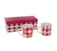 Coffret 2 mugs rouges Santa Amadeus