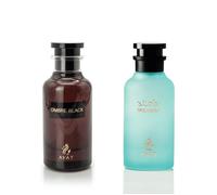 AYAT PERFUMES - Coffret 2 Parfums - Eau de Parfum Ombre Black & Dreaming - 2x100ml - Mixte - Parfum Oriental de Dubaï - Longue Durée - Idée Cadeau