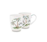 Coffret 2 petit mug Jolie pois or 145ml Pip Studio