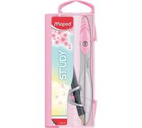 Maped 194111 - Boîte à compas STUDY PASTELL avec logement universel pour stylos - Rose, bleu clair, lilas