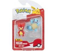 Coffret 2 pokemon magby et carapuce - figurine de combat - pokemon rose et bleu - jouet garcon