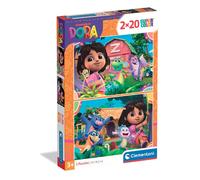 Clementoni Puzzle Dora l'exploratrice 2 x 20 pièces 3 ans 24827