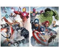 Coffret 2 Puzzles Adulte : Hulk Iron Man - 500 Pieces - Set Puzzle Collection Super Heros DC et 1 Carte Tigre