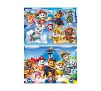 Coffret 2 Puzzles Enfant 60 Pieces Pat Patrouille Quartier général - Set Puzzle Chien Marcus Chase Ruben Zuma Tracker +1 Carte Animal