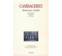 Coffret 2 volumes mémoires inedits coffret - Jean-Jacques de Cambacerès - Perrin - broché - Etude