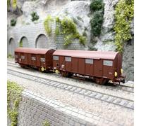 Coffret 2 wagons couverts type Gs, feux de fin de convoi, SNCF, Ep. IV - JOUEF H