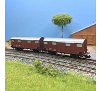 ARNOLD HN6715 FS, Coffret 2 Wagons GS, livrée Marron, l'un avec Feux arrière Rouges, ép. IV, Wagons Miniatures, dès 14 Ans