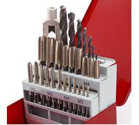 Coffret 21 tarauds + 7 forets + 1 tourne à G - HSS atelier bricolage D18498