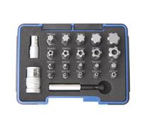 Coffret 23 pcs d'embouts TS Plus/Torx Plus 1/4" et 3/8" CRV - Om 0645 - CLAS Equipements