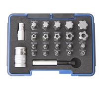 Coffret 23 pcs d'embouts TS plus/Torx plus 1/4" et 3/8" CrV - OM 0645 - CLAS Equipements