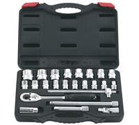 COFFRET 24 PCS CLE A CLIQUET DOUILLE METRIQUE 1/2" 10-32 MM FERVI 0620