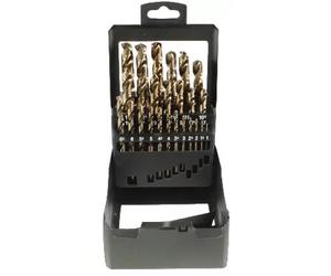 Coffret 25 forets HSS E5 taillés meulés cylindriques courts TC - Ø 1-13mm TIVOLY
