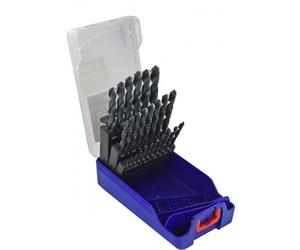 Coffret 25 forets métaux courts - queue cylindrique - Ø 1-13 mm TSX - HSS TIVOLY