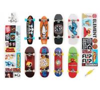 Coffret 25e Anniversaire pour Tech Deck - Pack 8 Finger Skates + Figurine Collector - Planches Design - Set Mini Skate Doigt et Une Carte