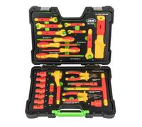 COFFRET 26 OUTILS ISOLES 1000 VOLTS GS VDE ET DOUILLES 3/8