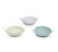 BÉABA x DURALEX, Coffret Bébé & Enfant, 3 Assiettes en Verre Trempé avec Ventouses, Résistant, Sain, Durable & Fabriqué en France, Misty Green