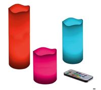 Coffret 3 bougies à leds HOME SWEET LIGHT blanche