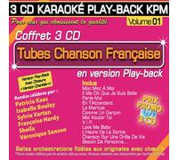 Coffret 3 CD Karaoké Play-Back Kpm Tubes Chanson Française Vol.01
