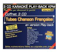 Coffret 3 CD Karaoké Play-Back KPM ""Tubes Chanson Française Vol.03""