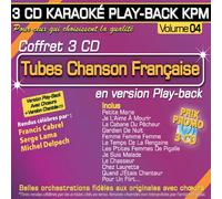Coffret 3 CD Karaoké Play-Back Kpm Tubes Chanson Française Vol.04