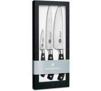 Victorinox Grand Maître, Set de cuisine professionnel, 3 pièces, tranchant droit, extra tranchant, manche plastique robuste, noir