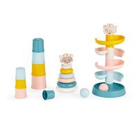 Coffret 3-en-1 ECOIFFIER BB Abrick 7935 23 pièces Tour à balle & pyramide empilable Pots gigognes Multicolore