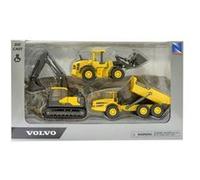 Die-Cast Coffret 3 Engins De Chantier Volvo Window Box-New Ray