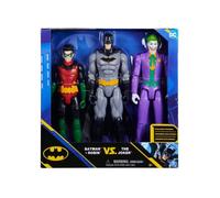 Coffret 3 Personnages Batman 30 Cm Batman Le Joker - Robin - Figurine Super Hero Série - Set DC + 1 carte animaux