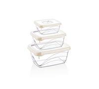 Herzberg Coffret 3 pièces Extra Deep Bio Saver Ivoire Herzberg Cooking Multicolore