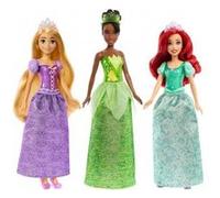 Coffret 3 poupées disney ariel tiana raiponce + 2 accessoires - poupee mannequin 30 cm - set princesse et 1 carte - jouet fille