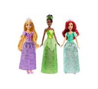 Coffret 3 Poupées Disney Ariel Tiana Raiponce + 2 accessoires - Poupee mannequin 30 Cm - Set Princesse et 1 Carte - Jouet Fille