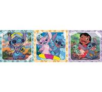 Coffret 3 Puzzles 48 Pieces lilo et Stitch - Set Puzzle Enfant avec Carte Tigre