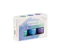 Coffret 3 vernis à ongles pelables à base d'eau - Aurore boréale + lime offerte - Namaki