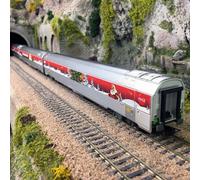 Coffret 3 voitures voyageurs Coca-Cola "Train de Noël" 2010, Ep VI, SNCF - JOUEF