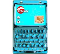Leman Machine Coffret 428.700.30 - 30 mèches de défonceuse en carbure, queue 8 mm