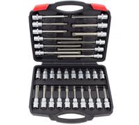 COFFRET 32 DOUILLES MALES A EMBOUT TORX T20 à T70 LONG & COURT 1/2